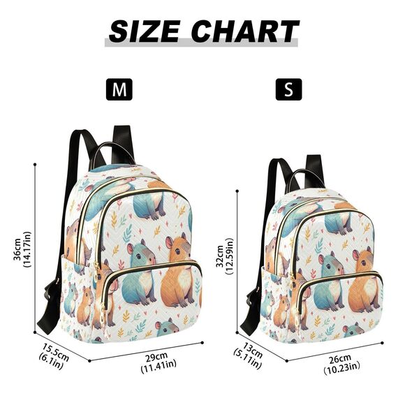 9187 Cute Capybar Small Backpack Purse Travel Bag Lightweight Shoulder Bag main image 7